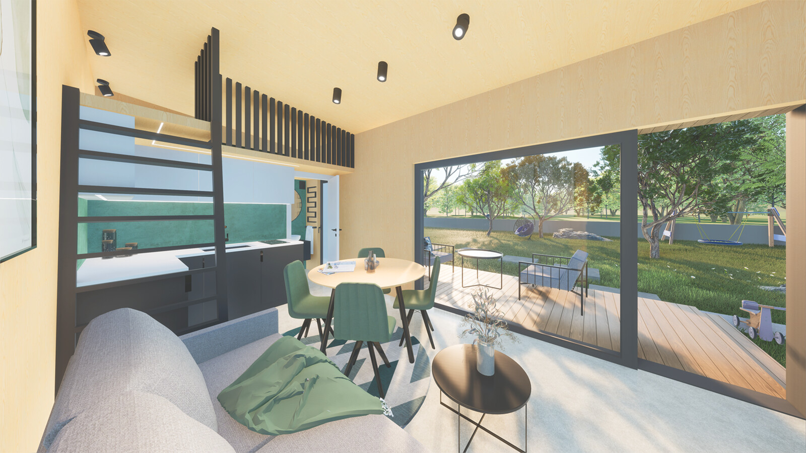 Bris Wohnzimmer Terrasse