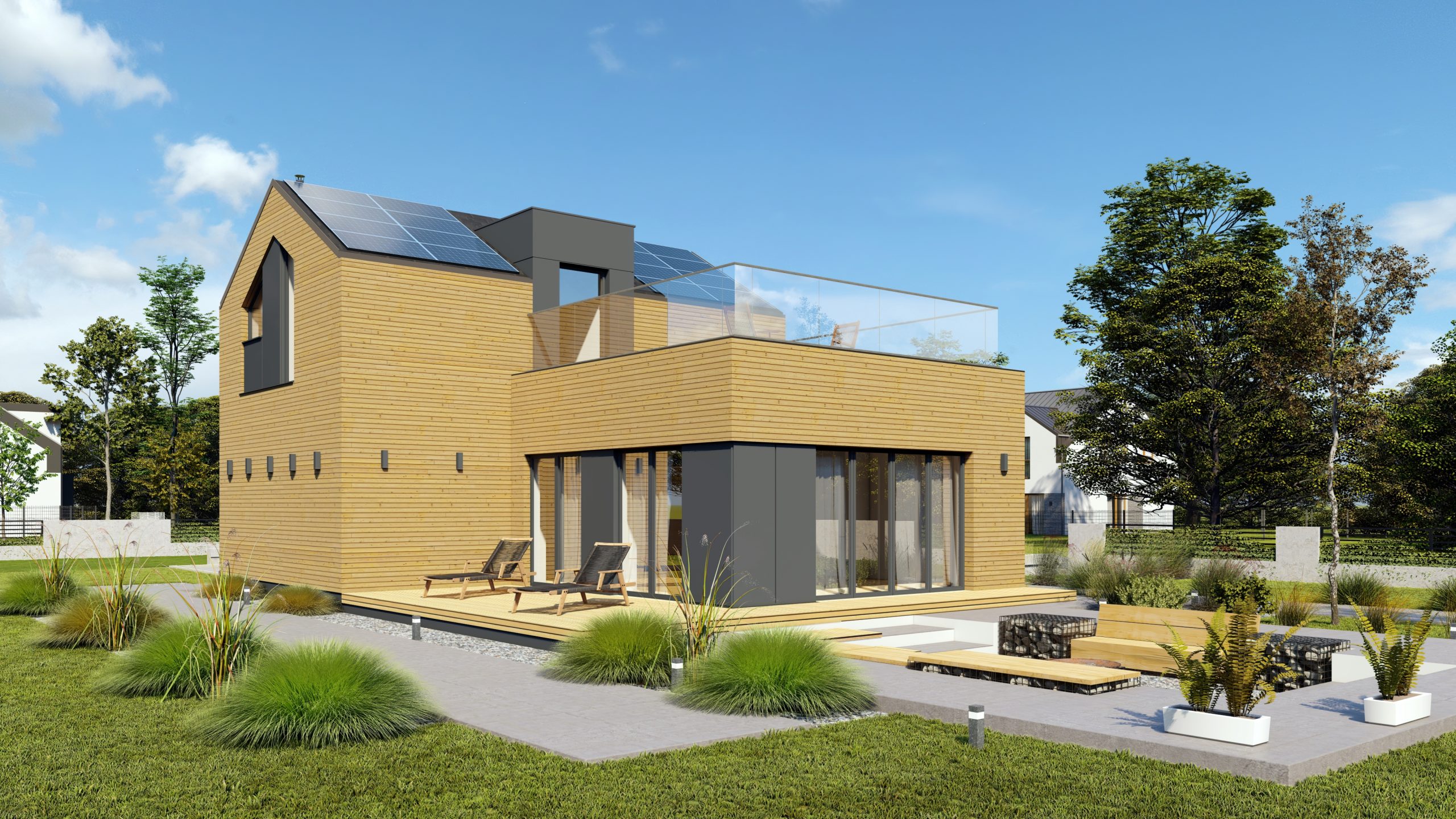Modulhaus Ulvik Hinteransicht